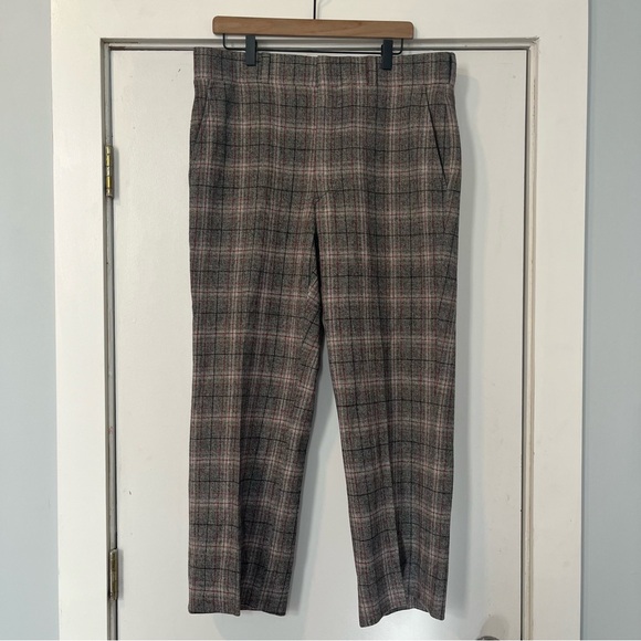 Pendleton Pants - Pendleton Gray Plaid Women's Straight Leg Pants 36 inch waist Classic office